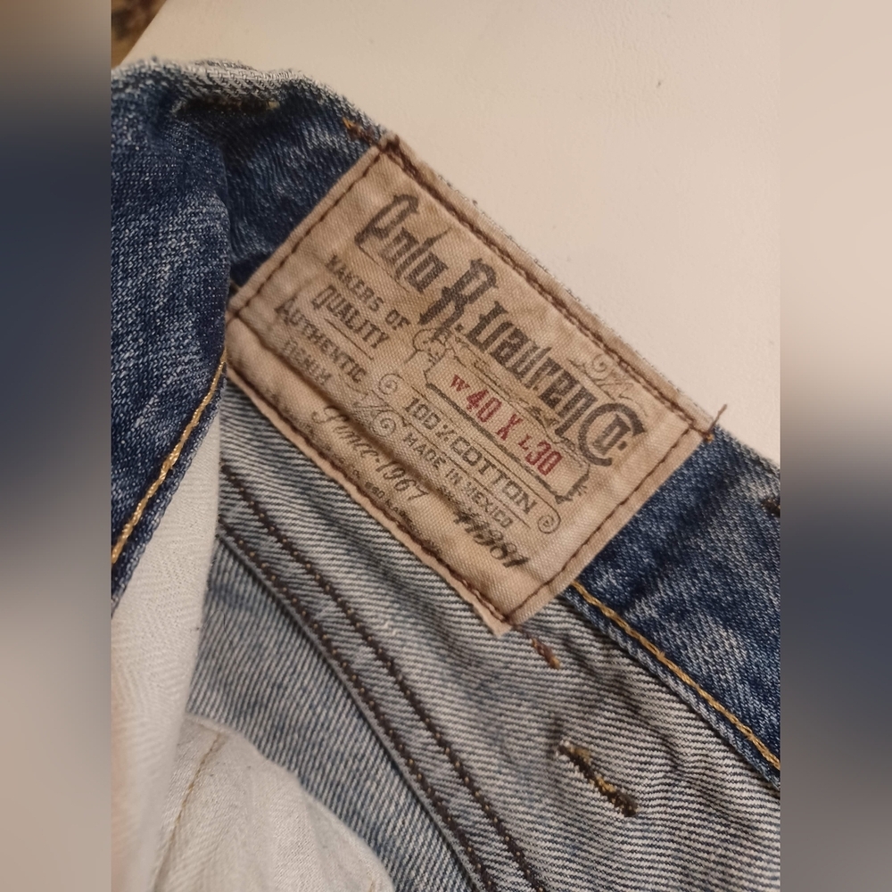 🍒 Polo Ralph Lauren Denim Jeans Mens #41381 - Picture 7 of 14
